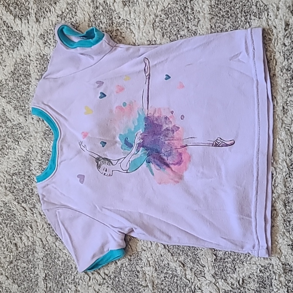 15 for $10 - Kirkland Signature Girls 3T Purple Ballerina Pajama Top